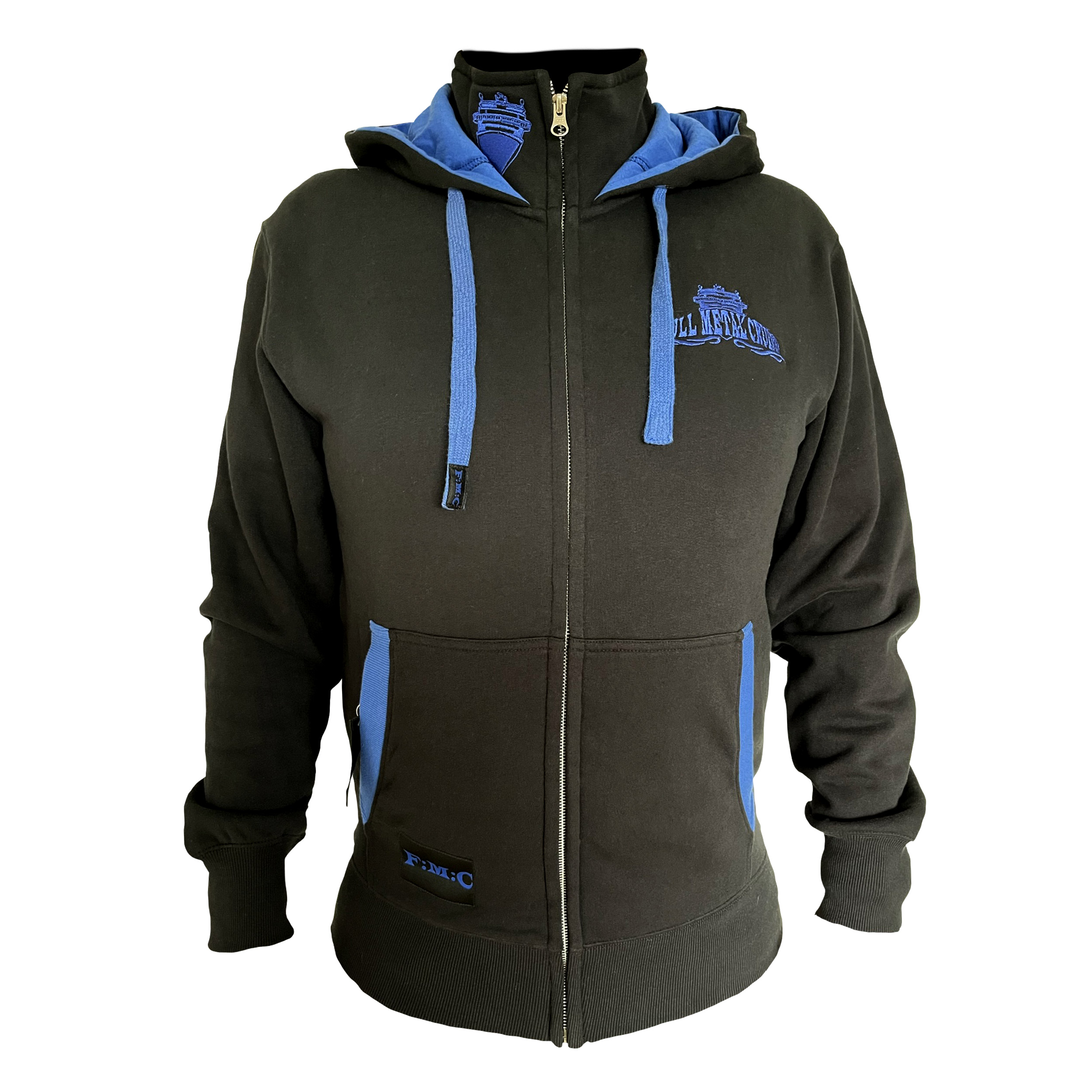 【CPGN STUDIO】time travel Embroidery Brushed Hood FMC - Hoodzip - Timeless Blue | Metalmerch.com