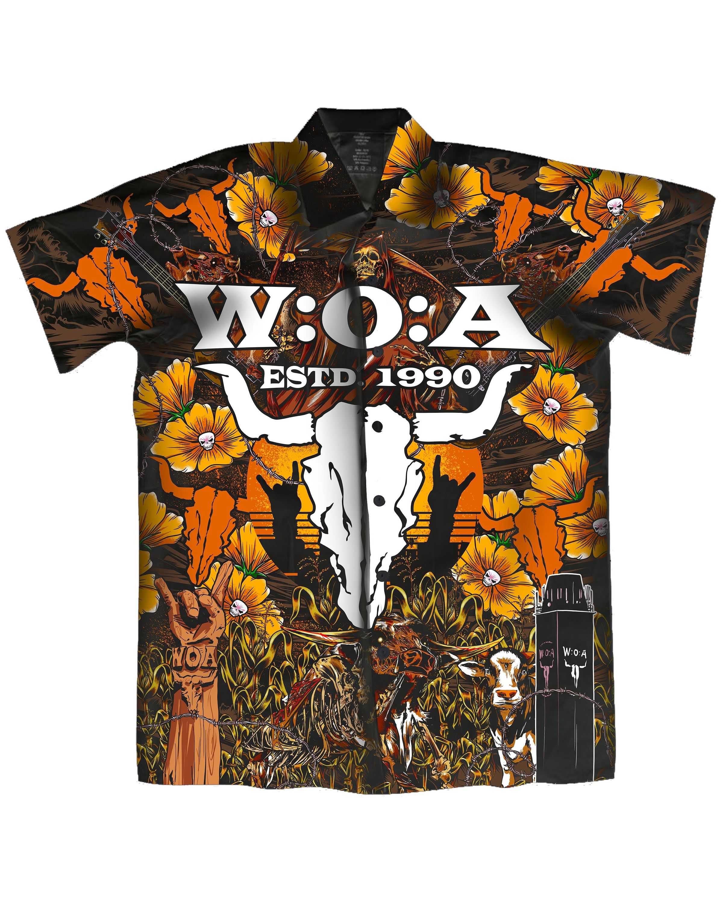 W:O:A - Hawaiian Shirt - Full Metal | Metalmerch.com