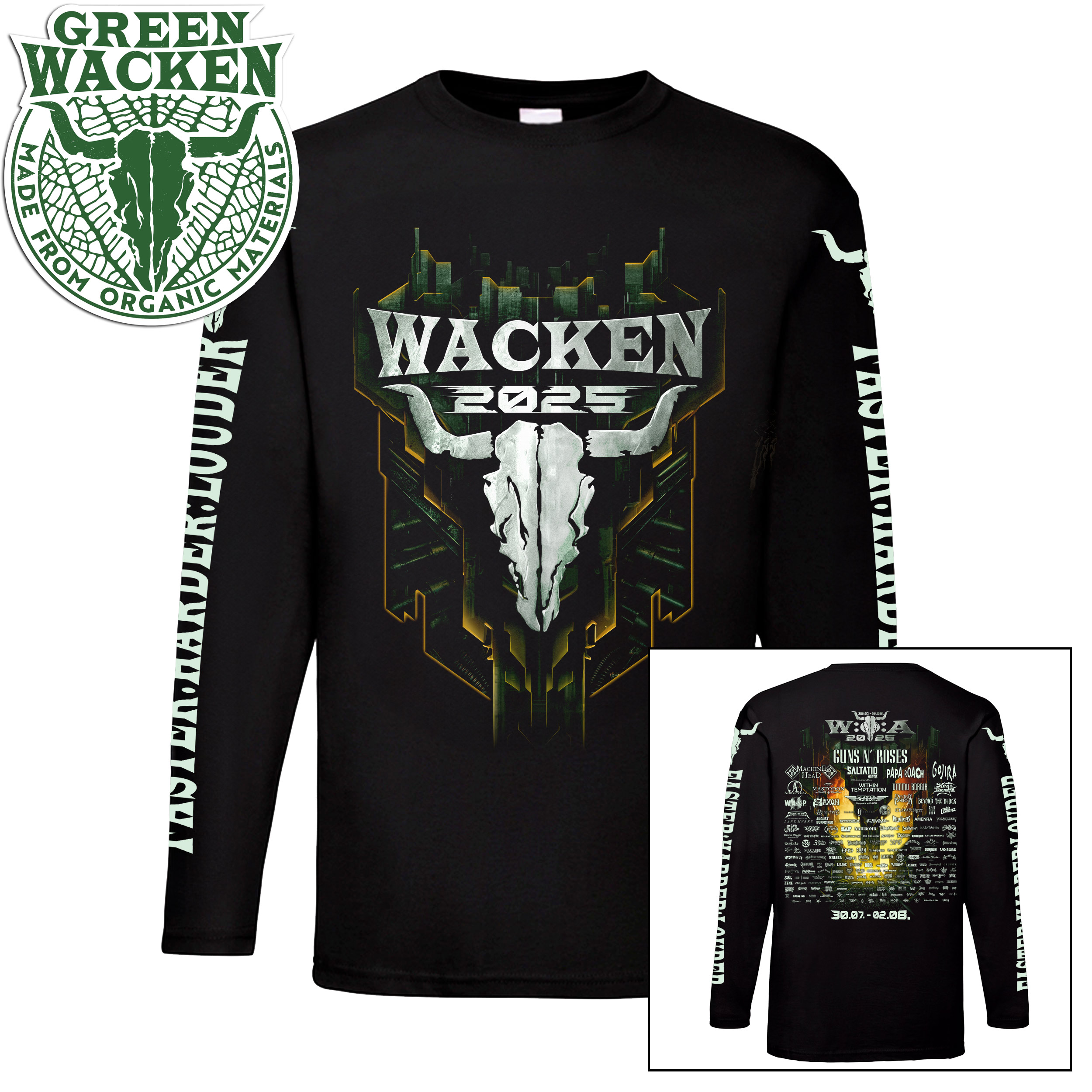 【MORE THAN BLACK】25SS★ LOGO CUT OFF LONG SLEEVE W:O:A - Longsleeve - Main 2025 | Metalmerch.com