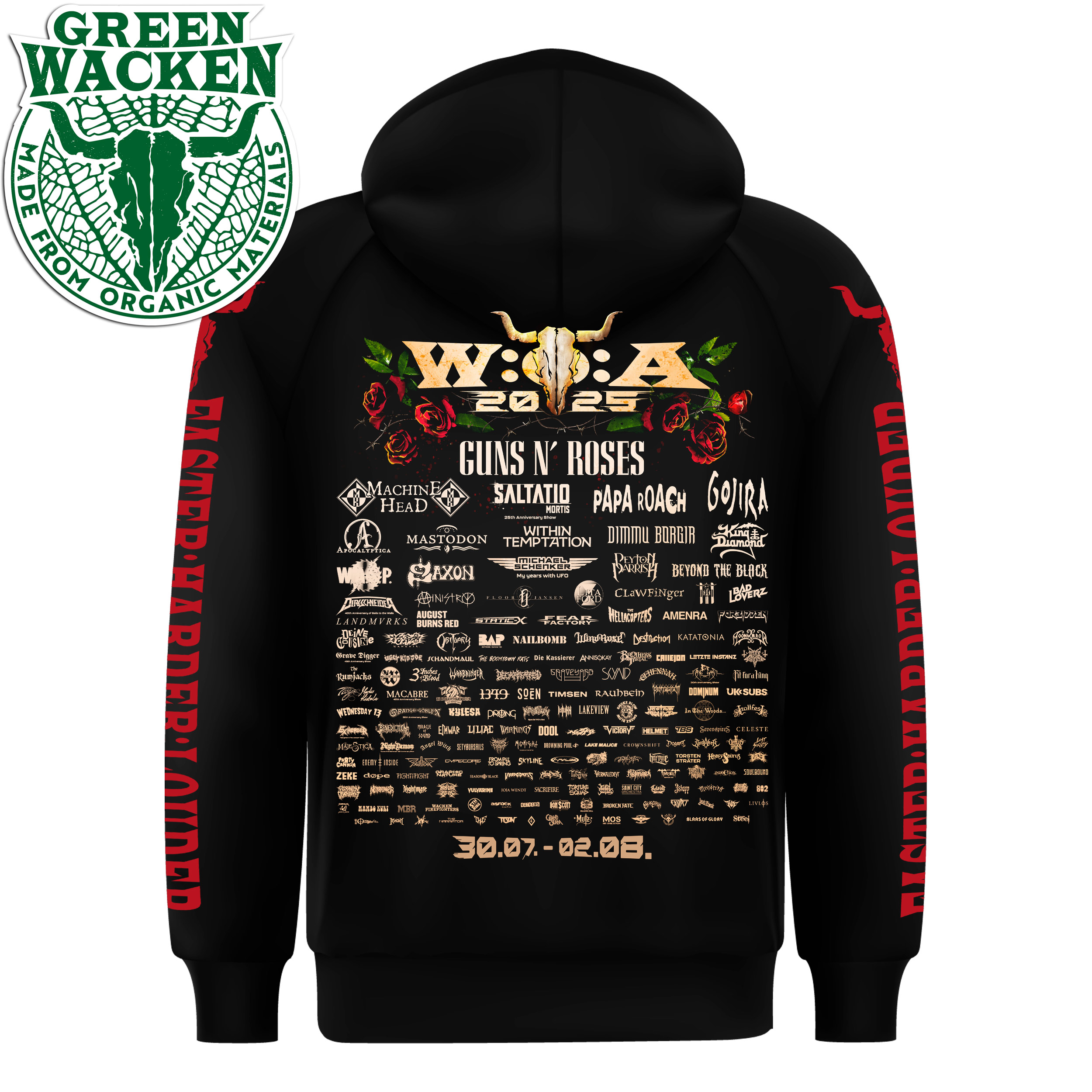 W:O:A - HoodZip - Roses 2025 | Metalmerch.com